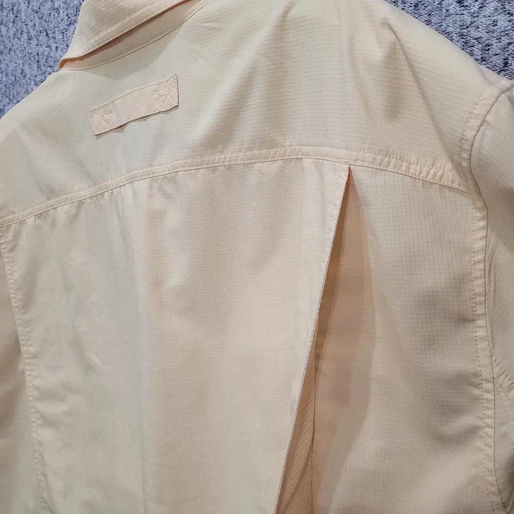 Duluth Trading Co Mens XL Yellow Ripstop Fishing Hiking Long Sleeve Button Shirt - Picture 5 of 9